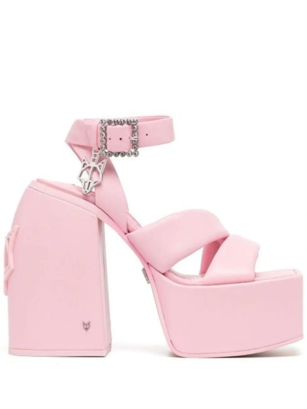 Naked Wolfe Jingle Baby Pink Platform Block Heel Sandals Size 7